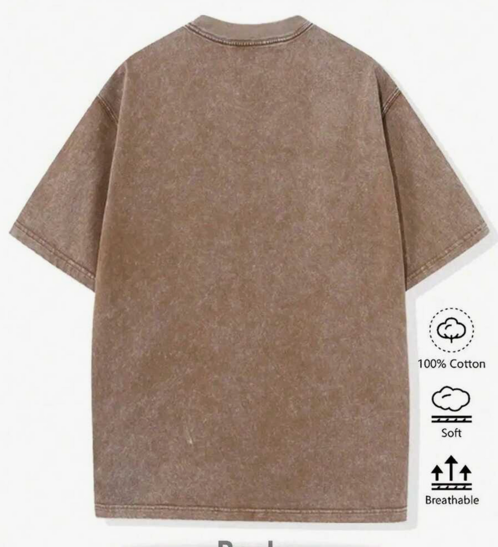 Casual Mens Graphic Tee 100% Cotton