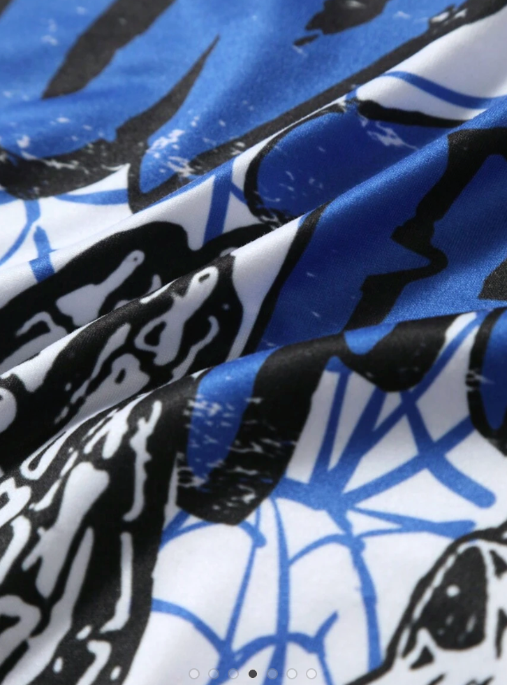 Men's Skeleton Graphic Tee 100% Cotton